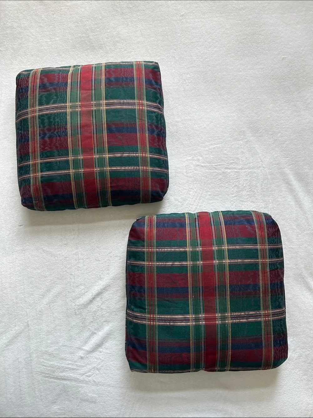 Plaid Throw Pillows -Red & Green